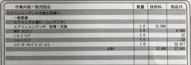 故障 スバルxv Gp7 エアコンが効かない原因はコンデンサからのガス漏れでした お専務通信